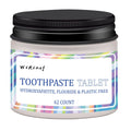 62 solid toothpaste tablets in portable pack for travel oral hygiene cleaning