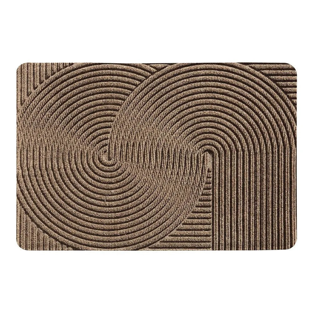 Alien-shaped silk ring door mat with cartoon anime pattern in blue colour