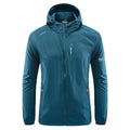 Men's lightweight nylon hooded summer jacket in loose fit for sun protection
