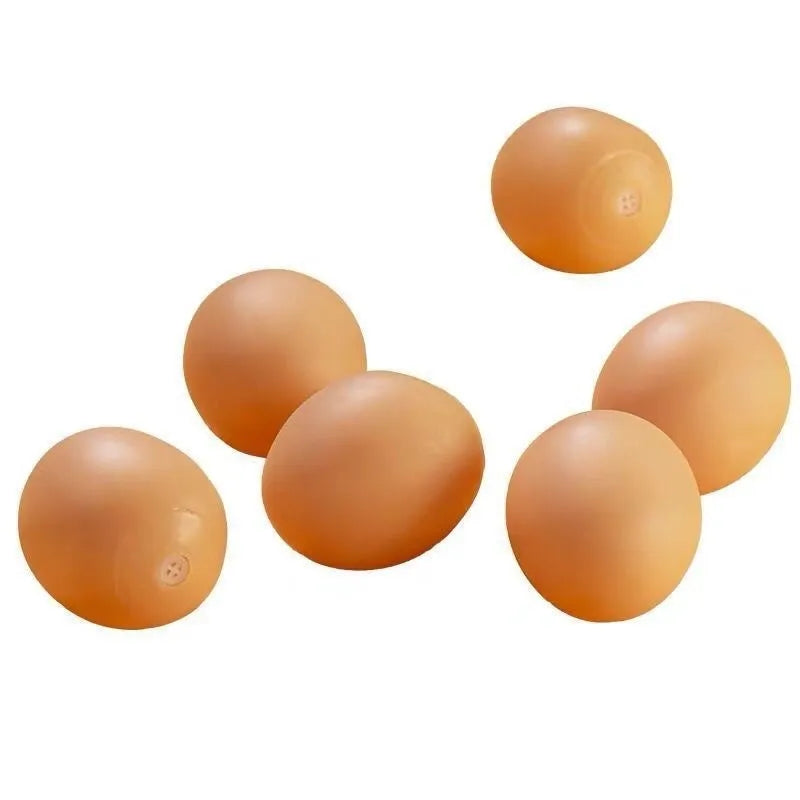 Egg-shaped dog toy with sound effects for chewing and dental care
