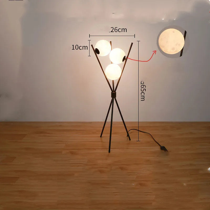 Scandinavian minimalist iron and acrylic LED table lamp with push-button switch and three-tone light