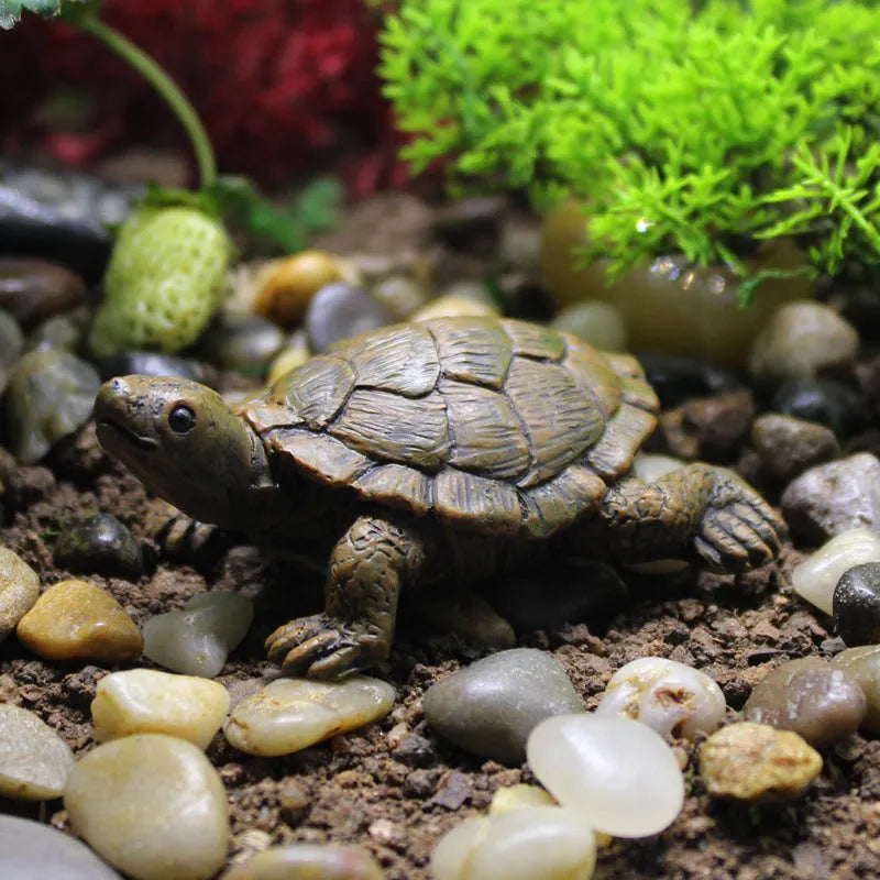 Realistic resin turtle ornament for micro landscape gardening decoration