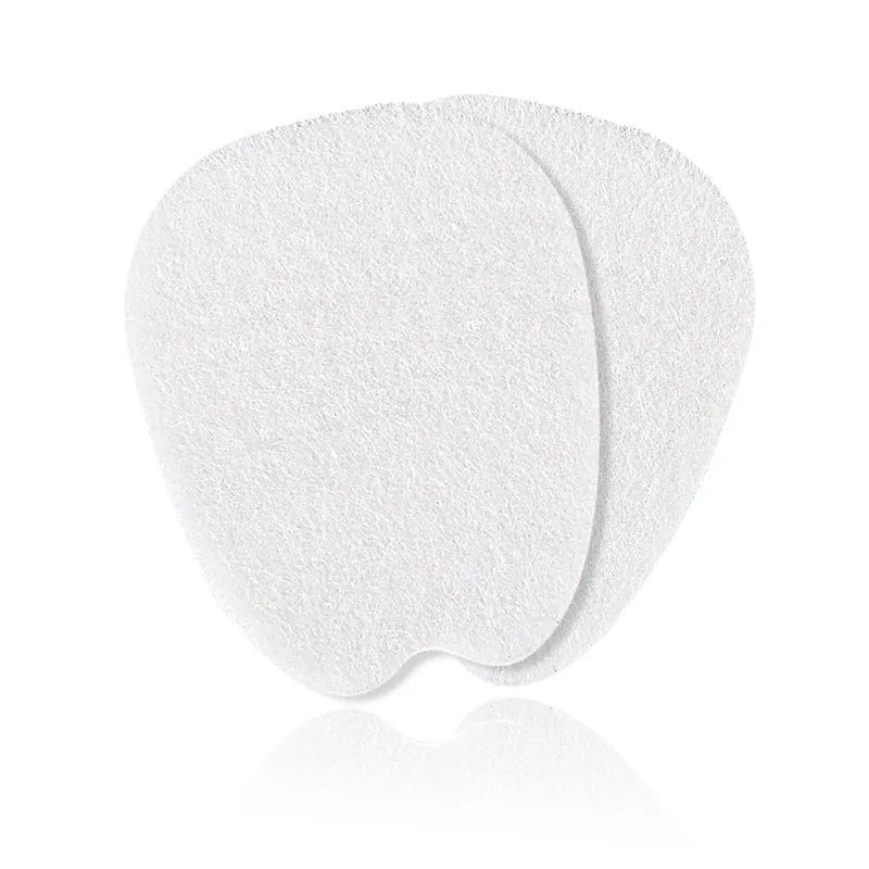 White thin felt anti-wear sticker for shoe tongue protection.