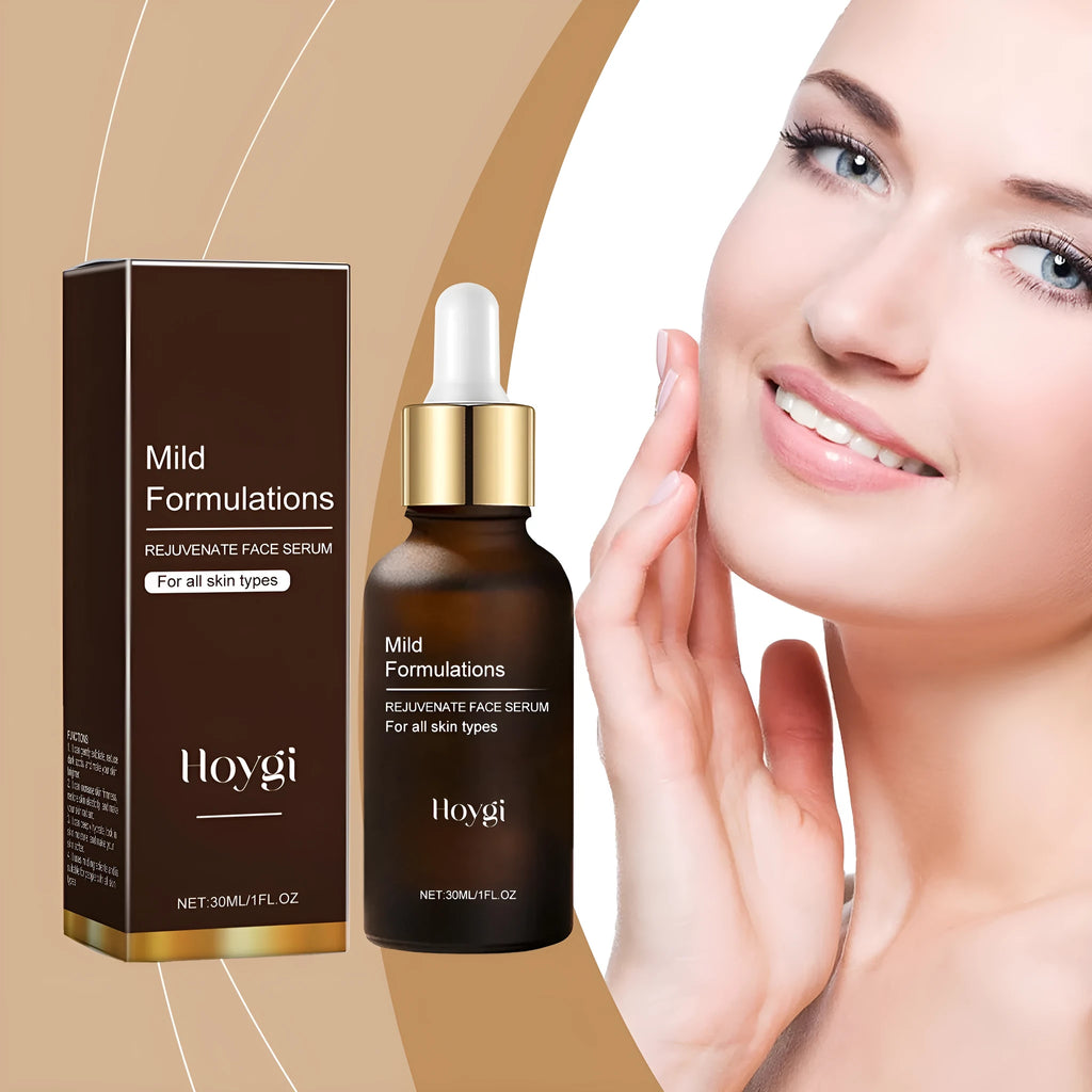 30ml facial skin care essence bottle measuring 2.8 x 2.8 x 10.3 cm with hyaluronic acid and vitamin C