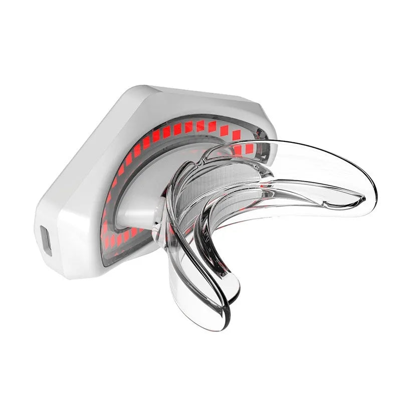 White plastic red light lip care instrument with rechargeable battery for home use