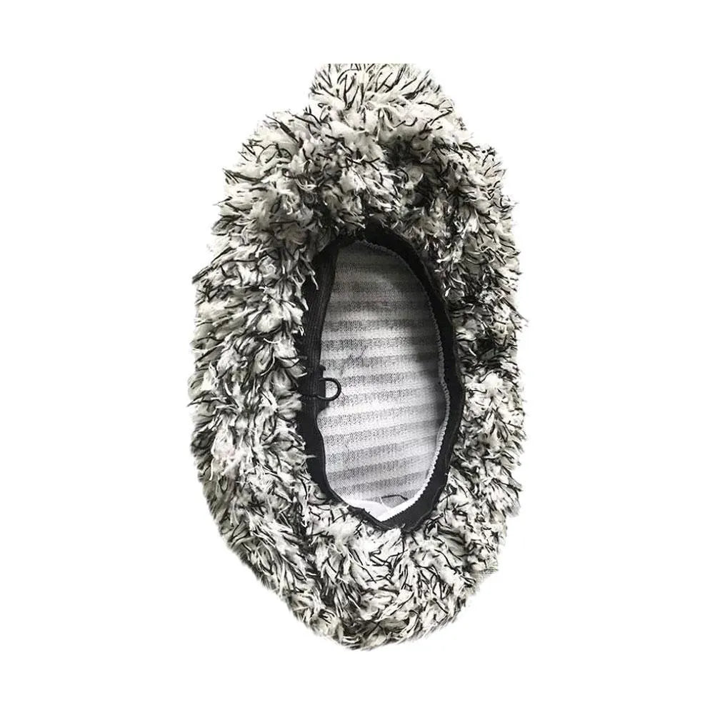 Replacement microfiber cloth cover for a long-handle flat mop or car wash brush.