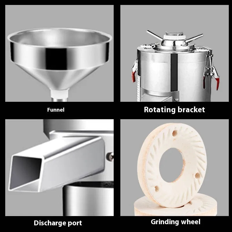 Stainless steel electric sesame paste grinding machine with 100mm wheel