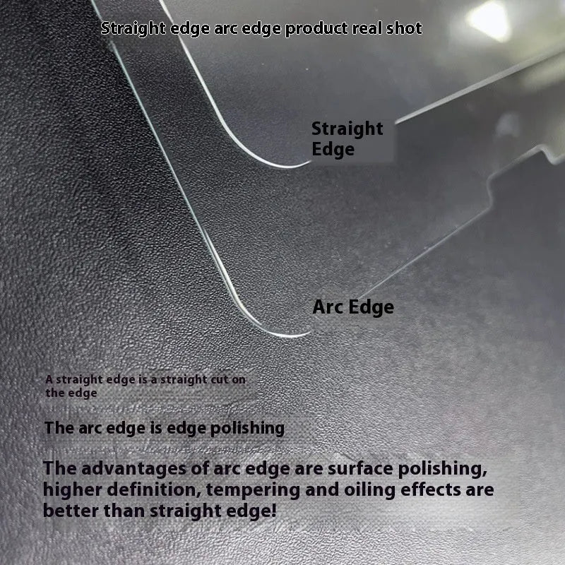 Tempered glass screen protector for Samsung tablets in a cattle leather pouch.