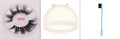 5D Mink False Eyelashes 0 style set with double-headed brush and storage cap