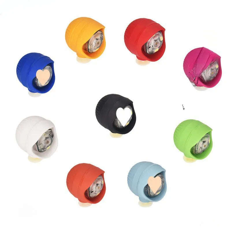 PVC camping warning hole shoes light in 4.5cm by 3.3cm by 3cm size with nine colour options