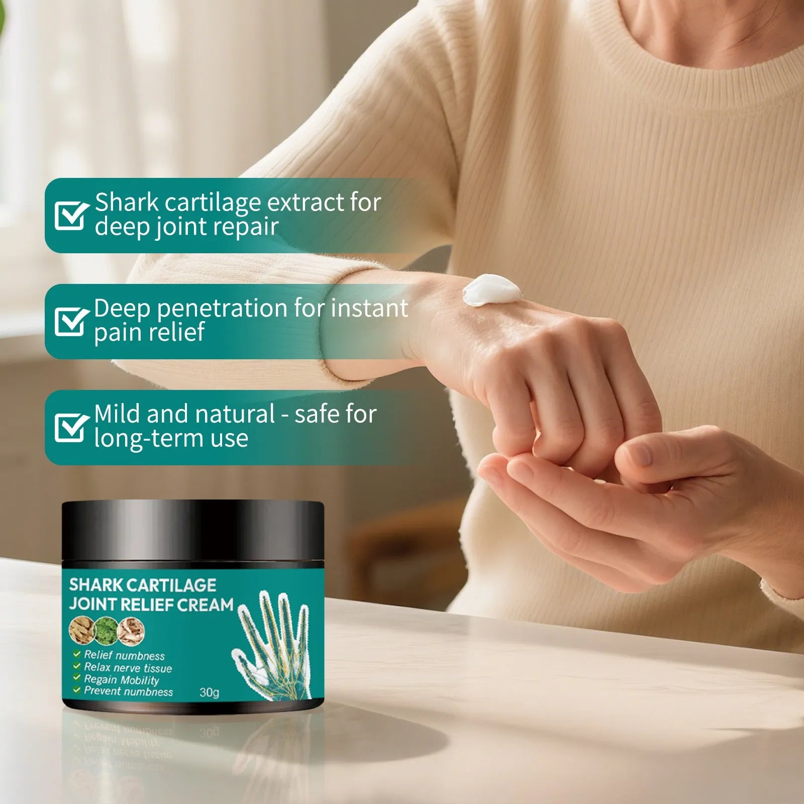 30g tube of Joint Neck Cream for moisturising neck and knee relief