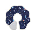 Soft adjustable cat recovery cone collar in constellation design with circular fastener