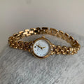 Women's Alloy Quartz Watch Gold Strap Fritillary Surface Retro Fashion Timepiece Ladies Casual Dress Wristwatch