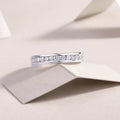 Moissanite star ring S925 silver platinum plated gift box GRA certificate sizes 5 to 9