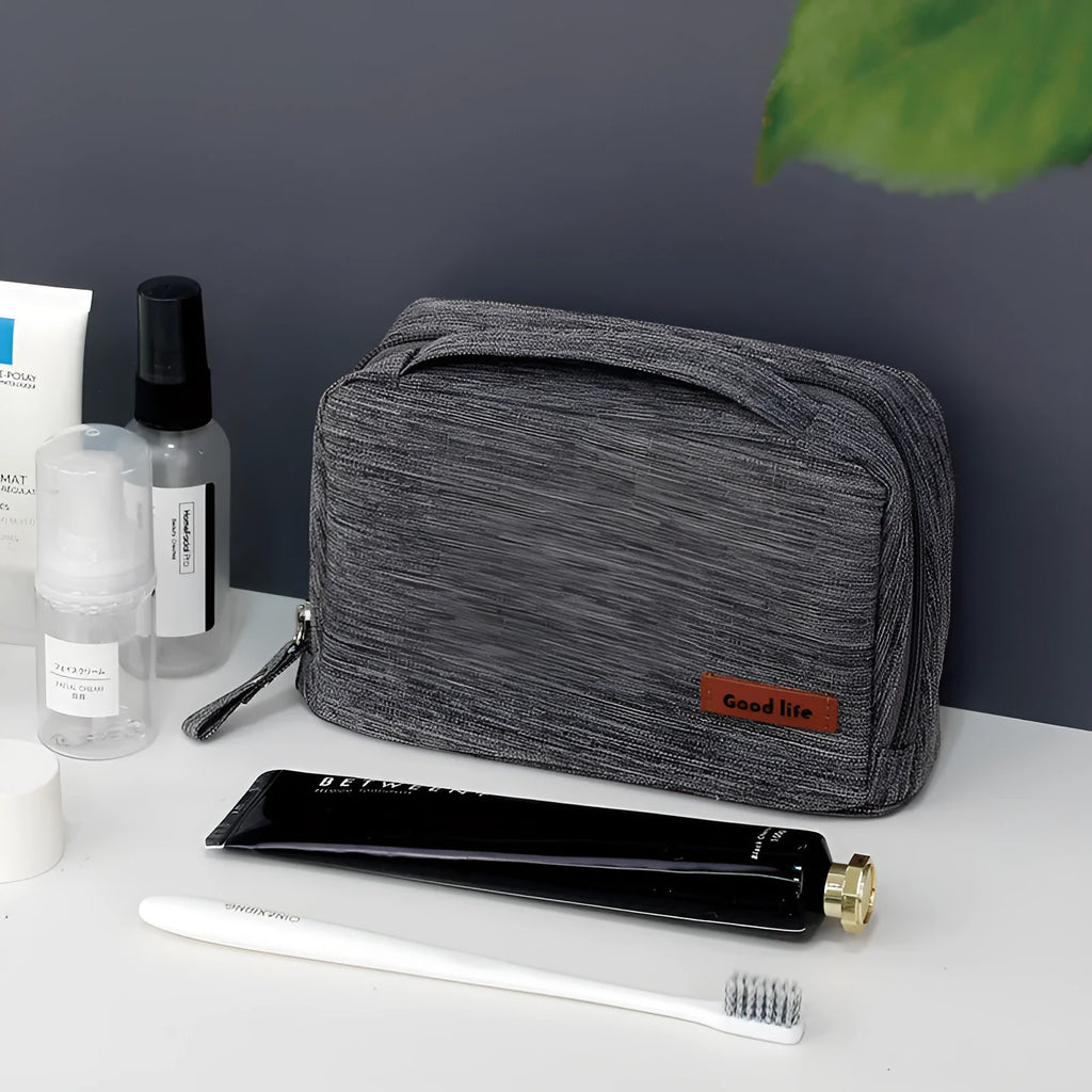Women's portable waterproof makeup and skincare storage bag in polyester, available in five colours