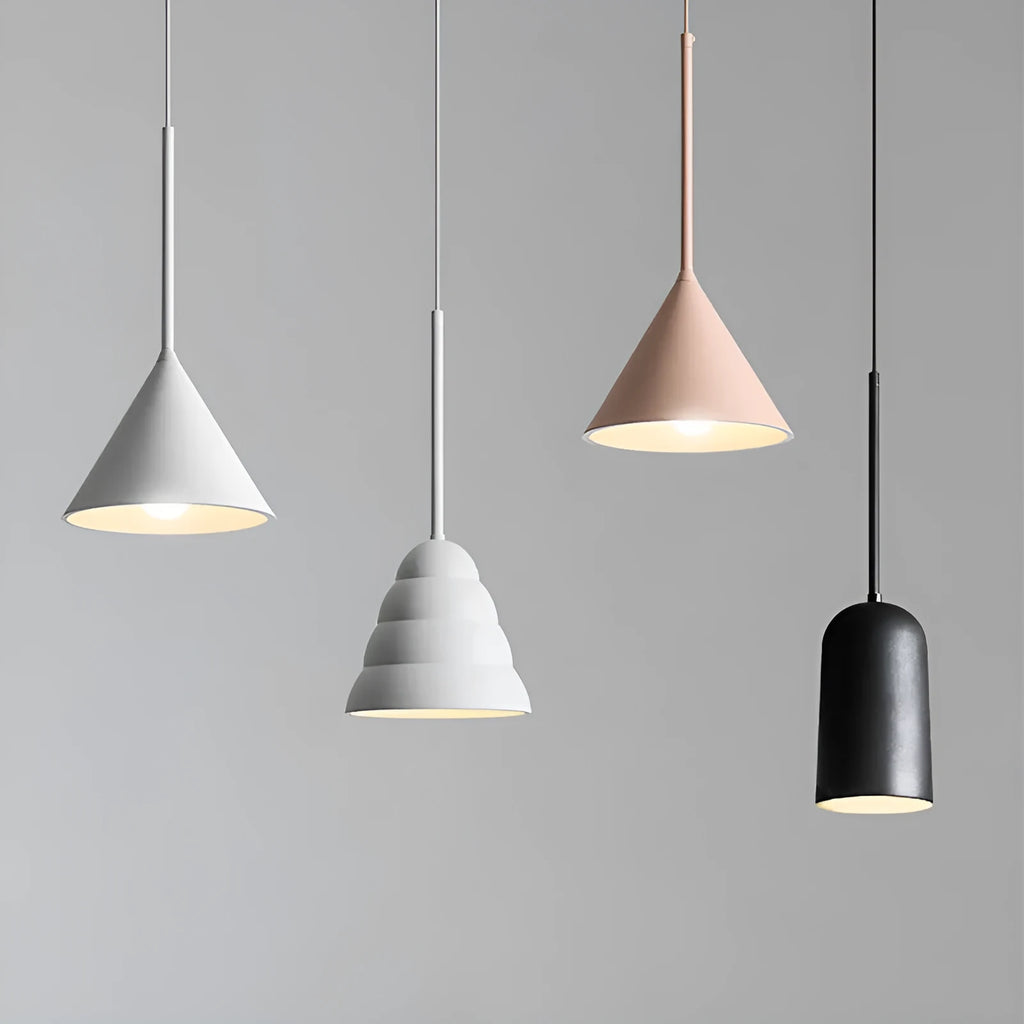 Retro creative hanging line chandelier in A Style Black, White or Pink for living room, dining room, hotel or homestay