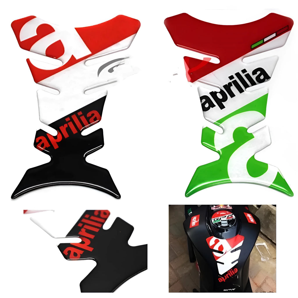 Apulia CR150 motorcycle fuel tank sticker in green colour showing protective film decal on bike tank