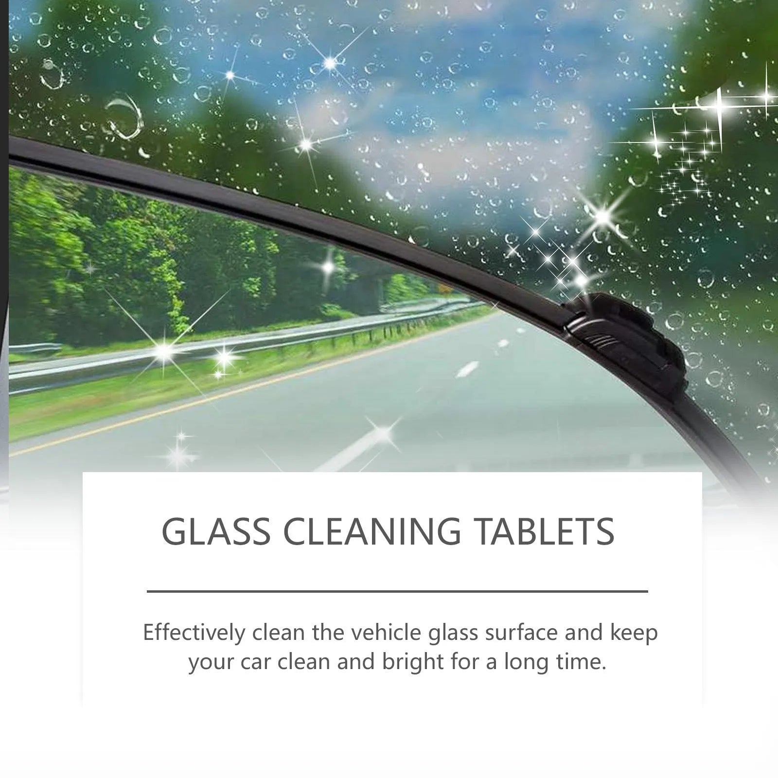Car windshield cleaning fluid sheet pack of 30 pieces each 6x6cm