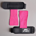 Women's pull-up wrist guard with cowhide palm protector in light purple colour free size pair