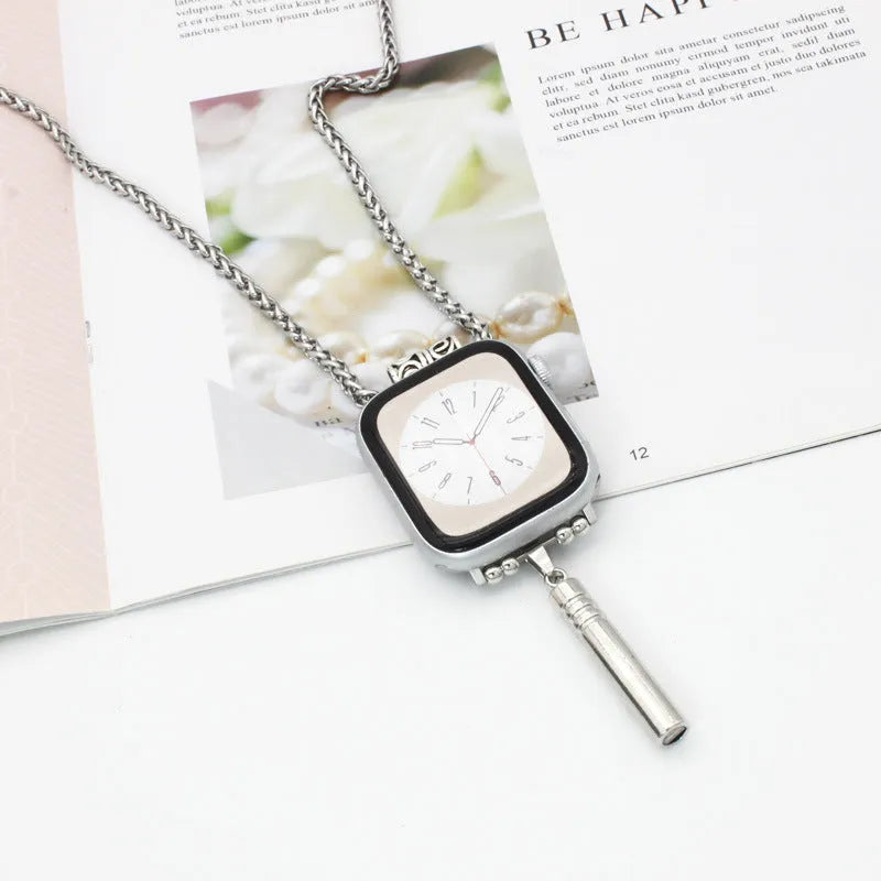 Watch necklace feather hanging strap in assorted designs for 38-49mm watch cases