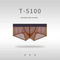 Men's seamless low-waist ice silk underwear in multiple colours on a white background.