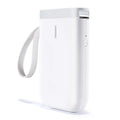 D11 Bluetooth thermal label printer in black, compact 108x76x30mm, with label paper roll