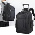 Large capacity drawbar Oxford cloth backpack in gray for leisure travel with air pillow belt