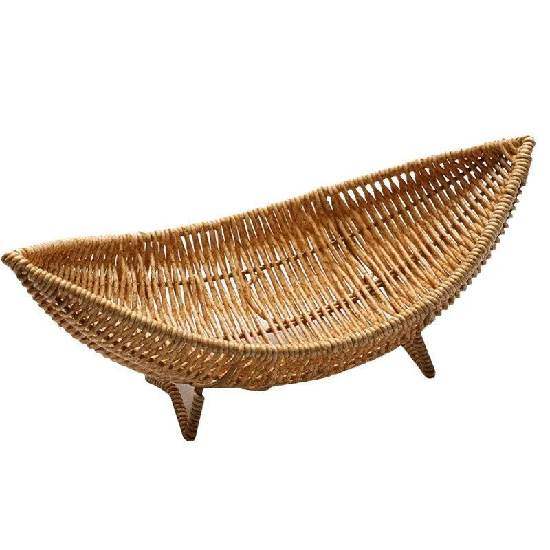 Plastic fruit plate decoration knitted basket dim sum rack in multicolour finish