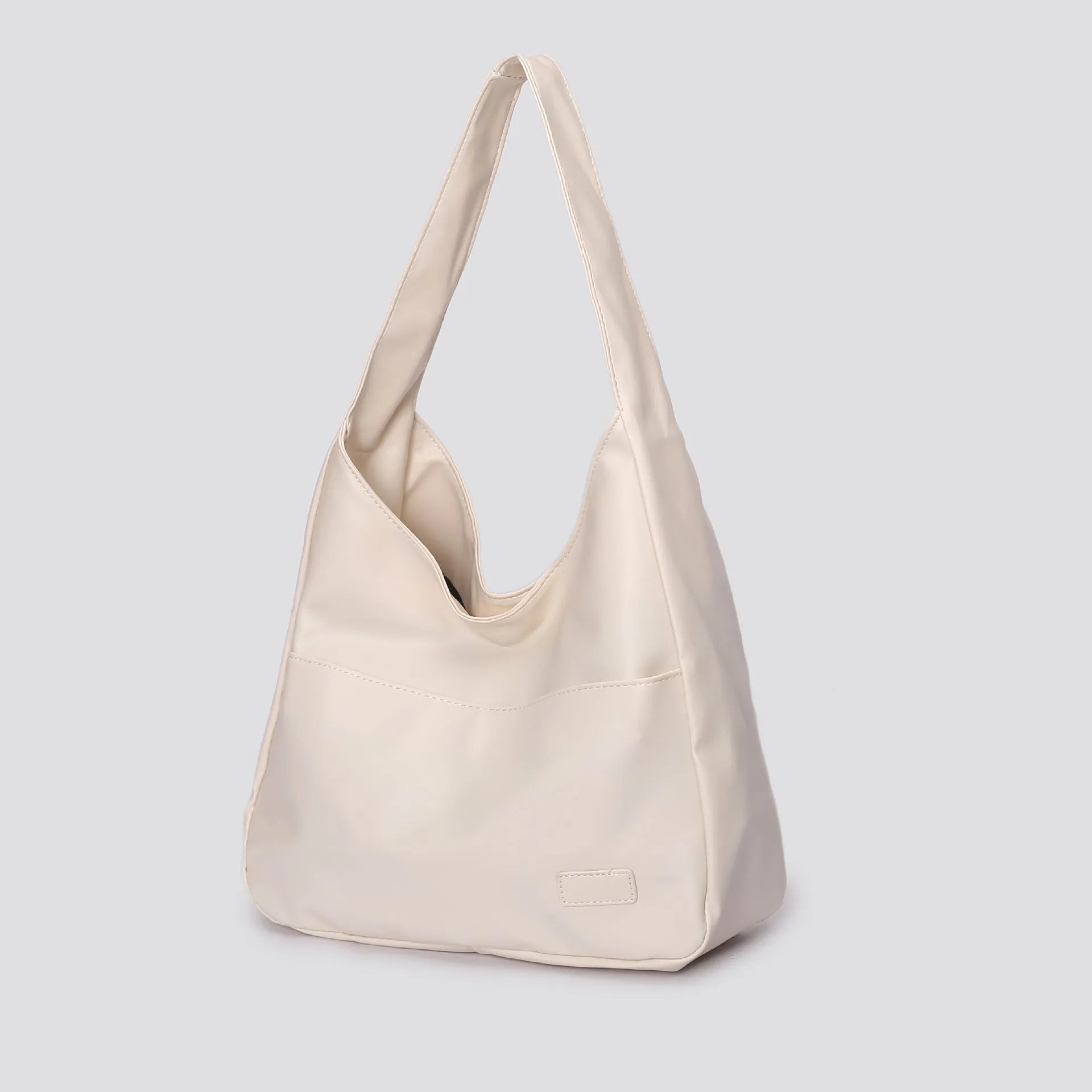 Women's soft PU leather shoulder bag in retro style with dimensions 32x12x25cm
