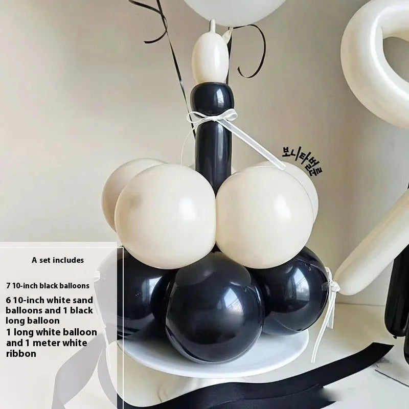 Balloon bouquet DIY kit for cake decoration with round balloons in assorted styles