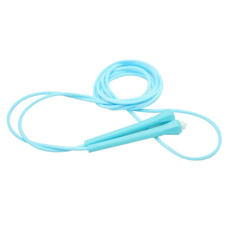 Children's PVC skipping rope 280cm long, 5mm diameter, in black, blue, red, purple or green.