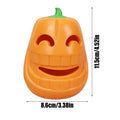 Yellow pumpkin-shaped TPR dog chew toy for aggressive chewers.