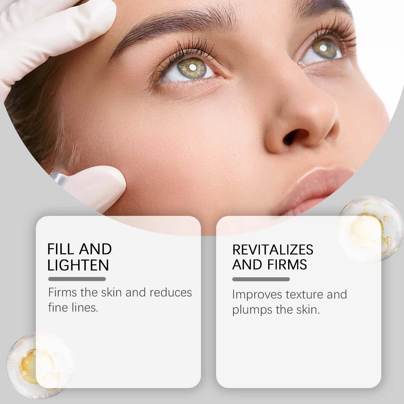 30ml bottle of Light Lines Nourish Skin Smear Care Solution with collagen and coffee extract