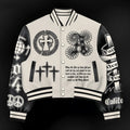 Fashion casual printed polyester sweater in a relaxed fit, long sleeves, available in sizes XS to 3XL