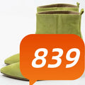 Women's suede pointed toe high heel boots in green with low shaft and cotton lining