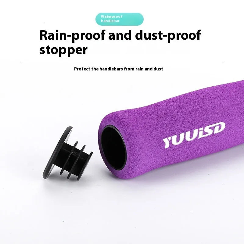 Mountain bike sponge handle cover pair ultra-light 41g black purple biange lock-on shock absorber