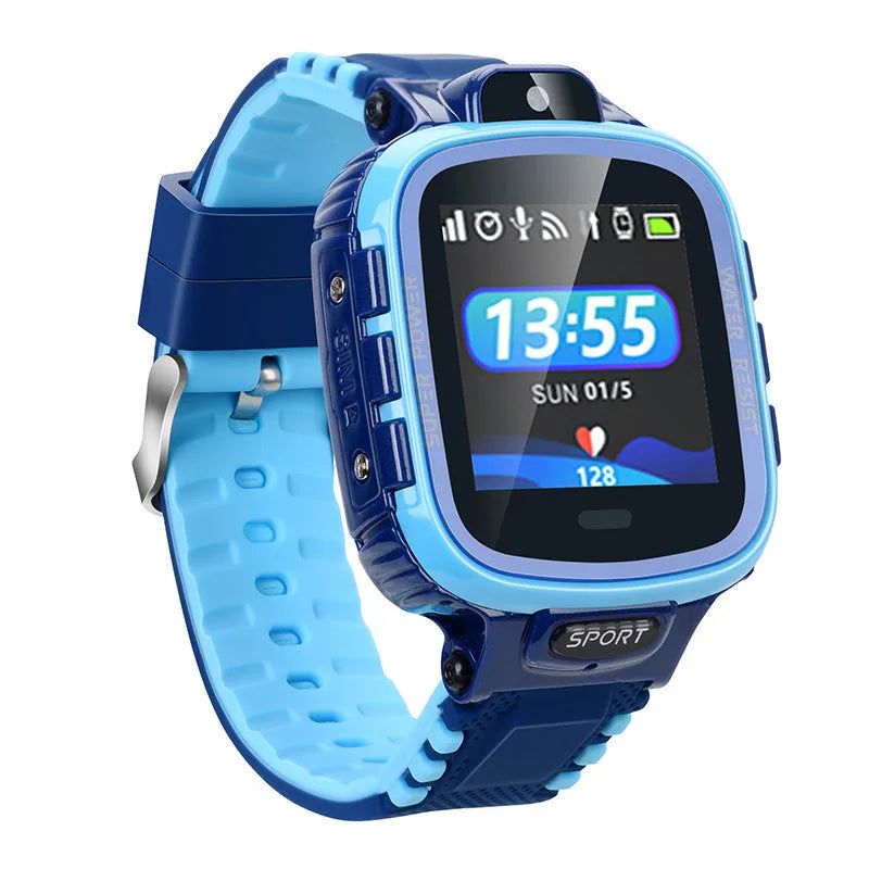 Children's smart phone watch with GPS, camera, 1.44 inch touch screen, silicone strap, available in pink, blue, black