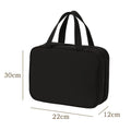 Women's large capacity portable toiletry bag in Oxford cloth, cube shape, black colour
