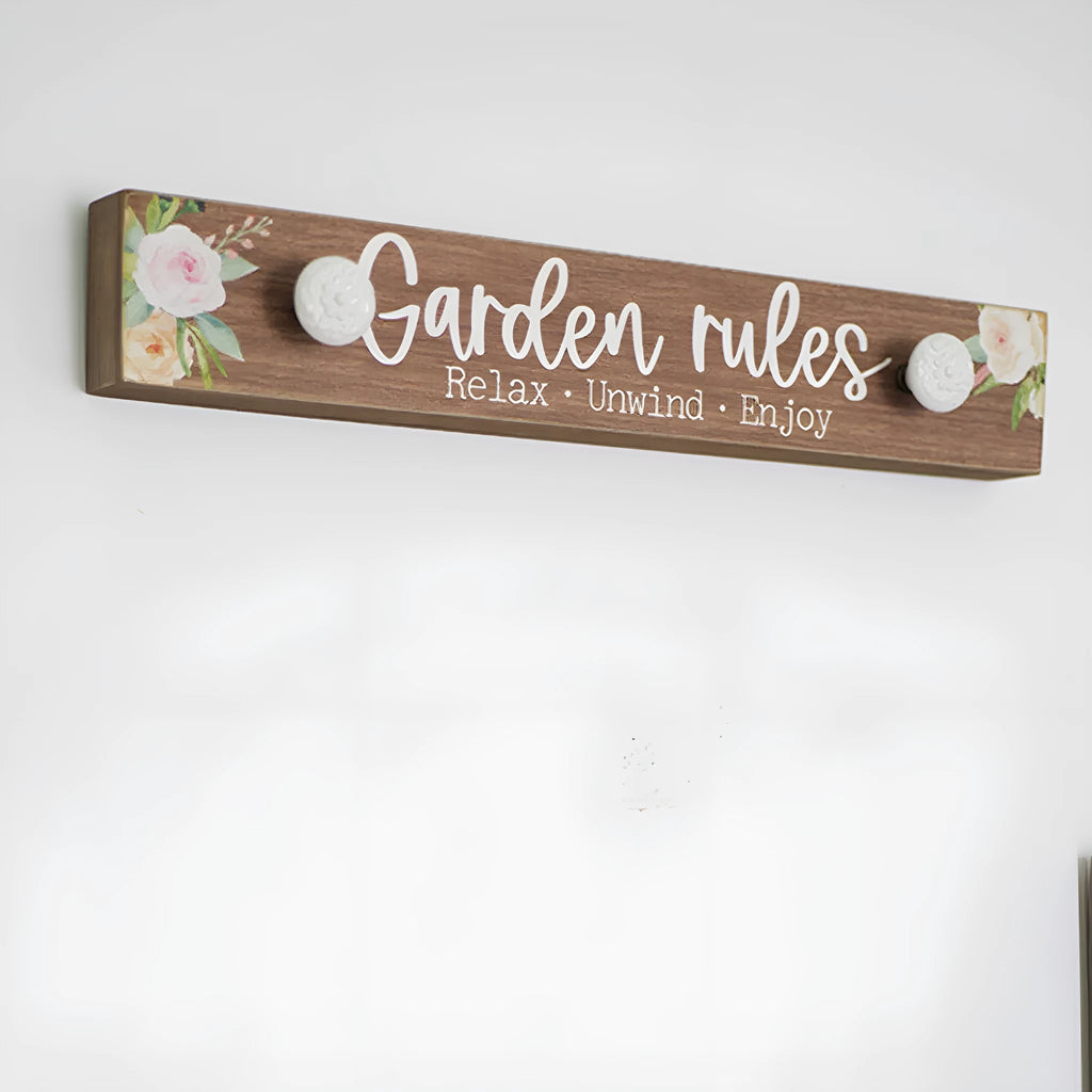 American country wooden word plate wall decoration hanging sign with natural wood texture