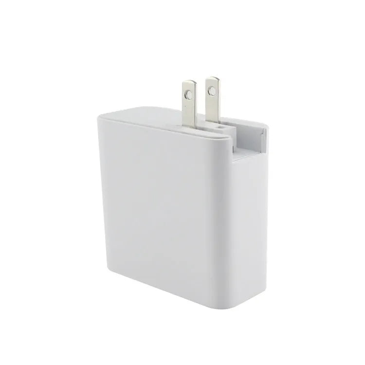 Black 48W PD wall charger with four USB-C ports and a UK plug.