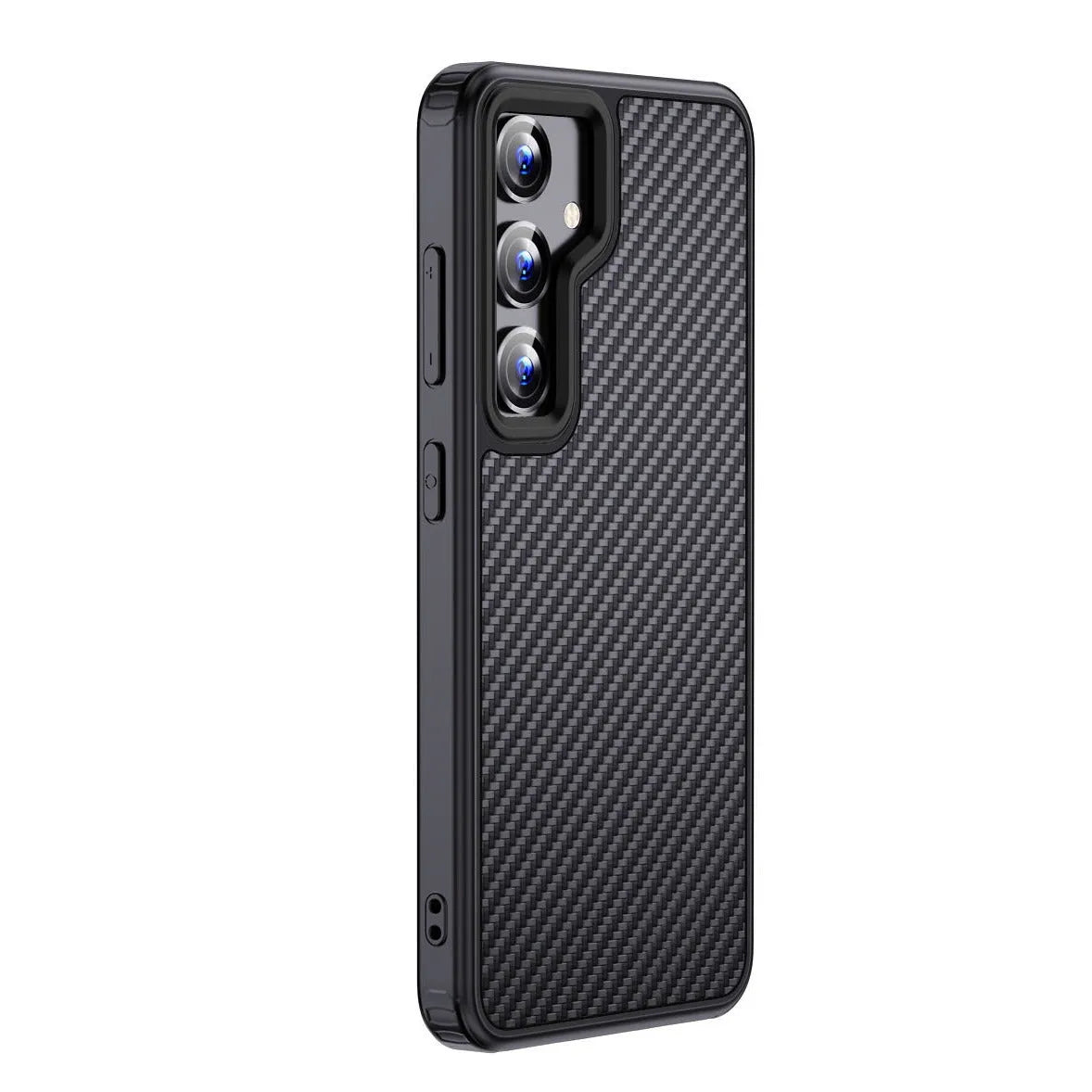 Black aramid fibre magnetic phone case for Samsung S23 and S24 series