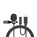 Apple-compatible lavalier clip microphone with 1.5m cable and 3.5mm plug