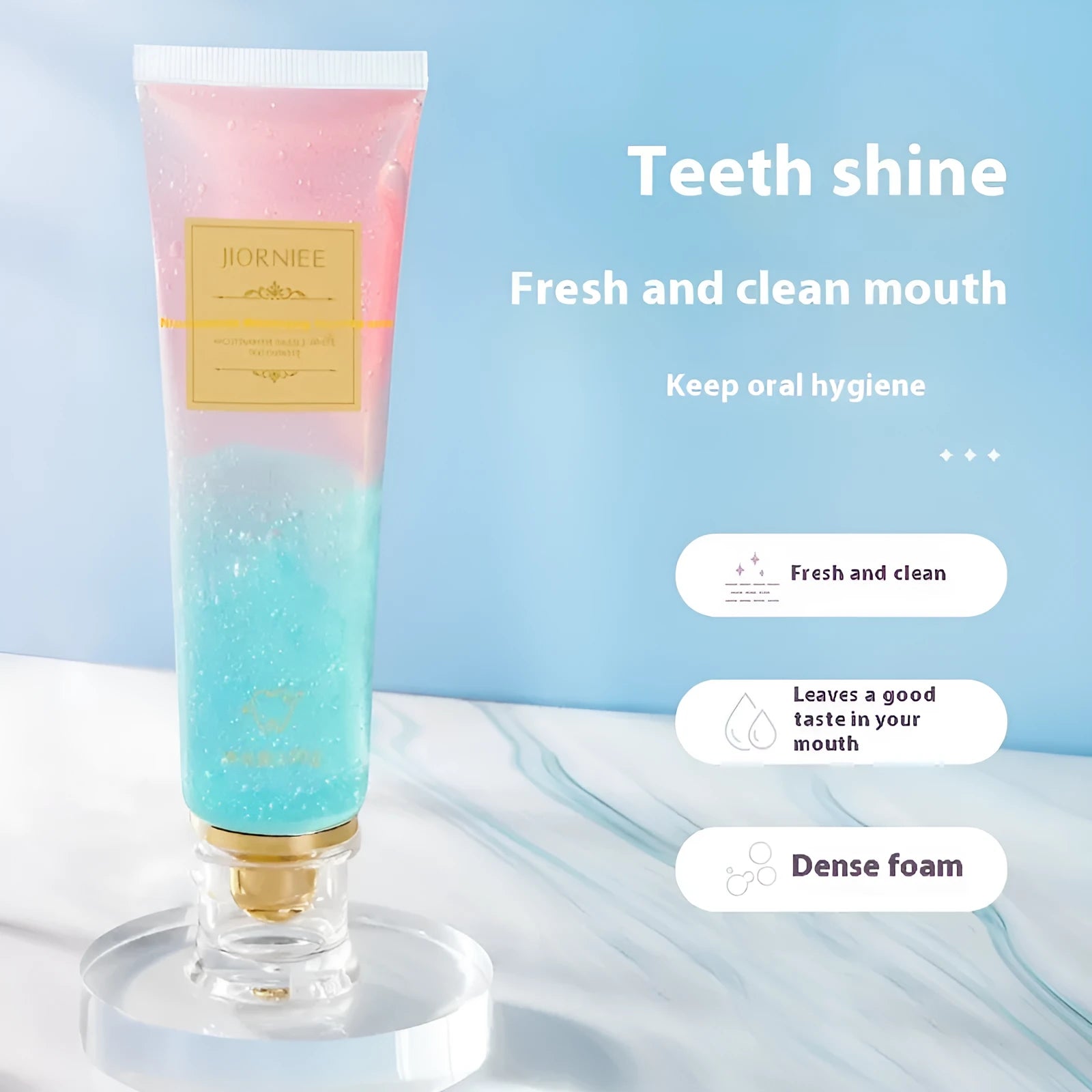 Diouni Nicotinamide Dazzling White Toothpaste 100g tube for adult cleaning and whitening.