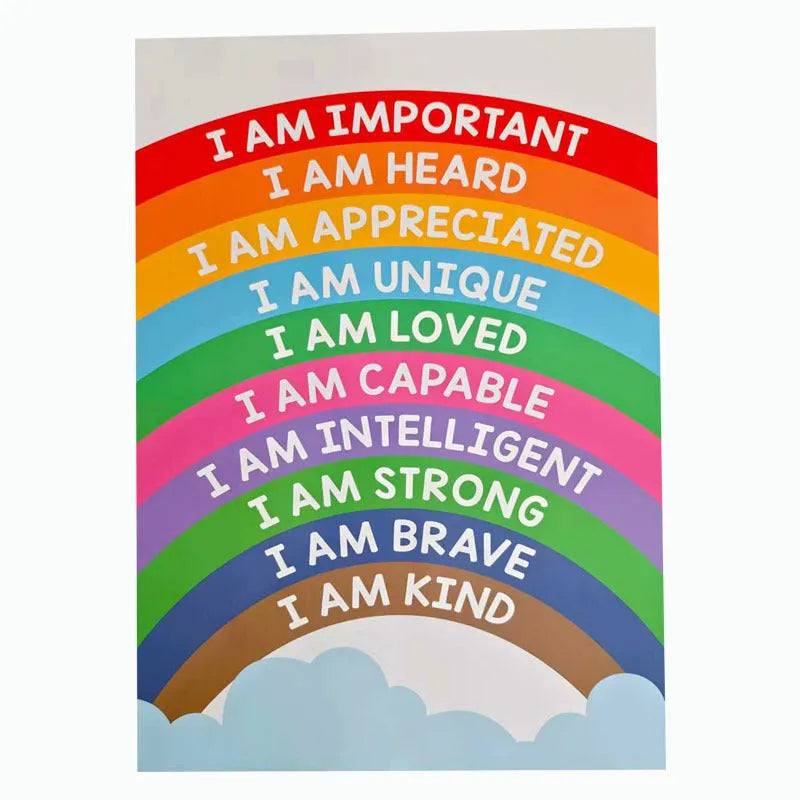 Calm corner poster set with 12 or 16 sheets in 35x25cm or 42x28cm sizes for classroom decoration