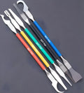 Disassembling and removing plastic tool knife five piece set stainless steel fine blade