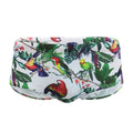 Men's flower-bird print swimming trunks with cup cover in nylon fabric