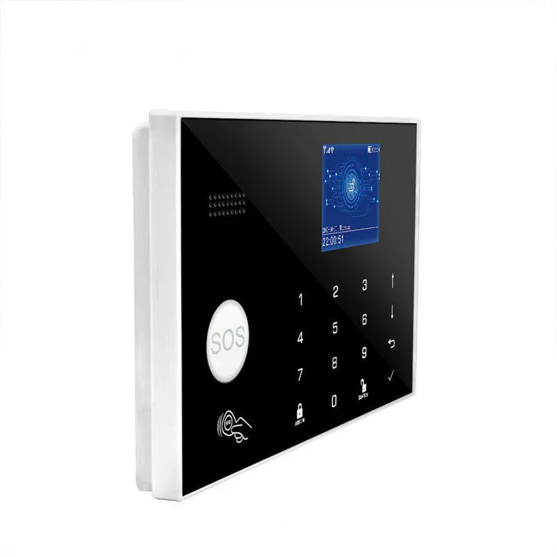 Intelligent WiFi GSM touch button household burglar alarm system control panel