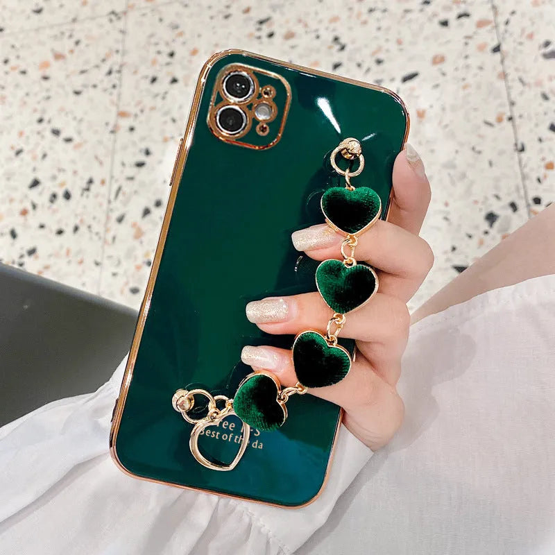 Samsung silicone phone case with matching bracelet in solid colour options