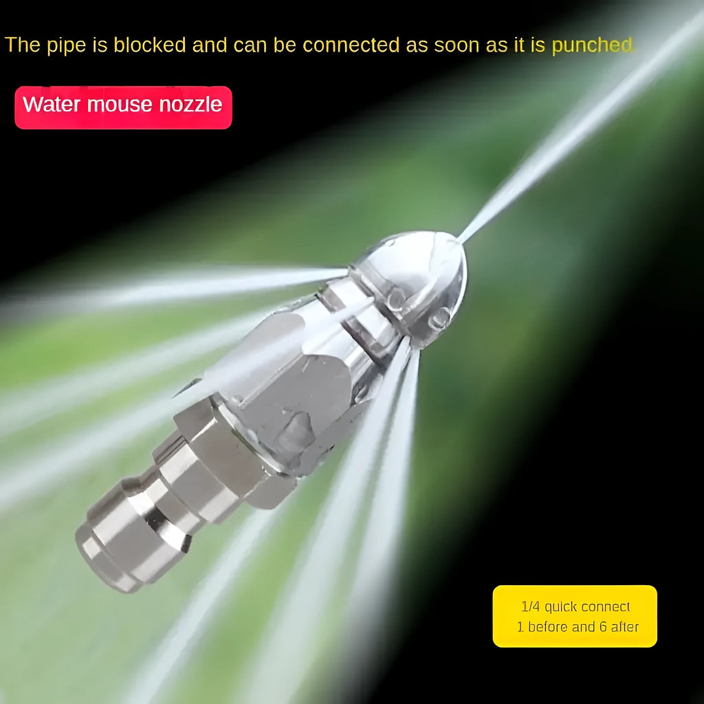Stainless steel high pressure nozzle quick plug dredge head 60mm by 17mm for pipe cleaning