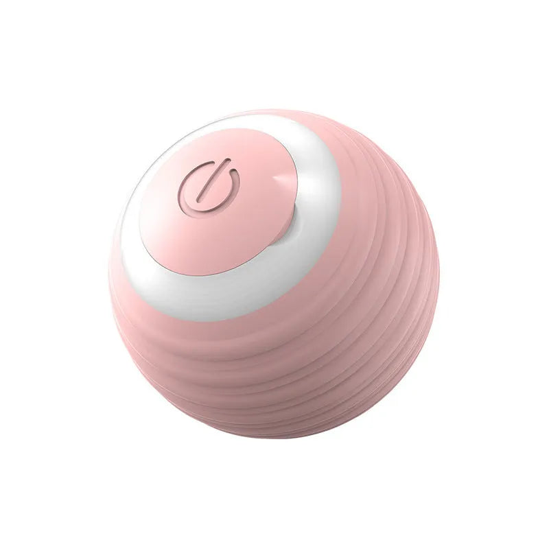 Blue rechargeable automatic moving cat ball toy on floor